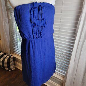 BEAUTIFUL Blue Color Strapless Dress Size Large